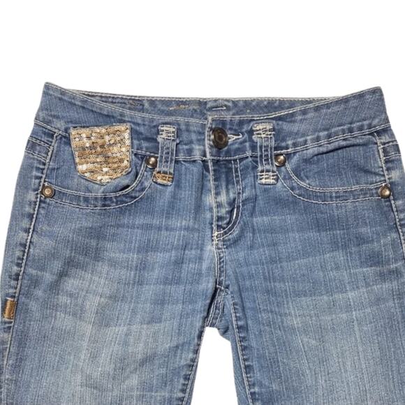 Seven7 Jeans size 27 skinny low rise medium Wash - Picture 3 of 7